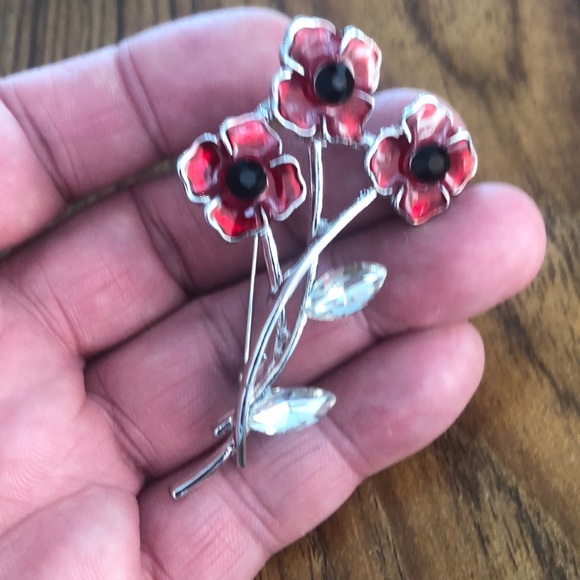 BEAUTIFUL ROSE AND DIAMOND BROOCH - Picture 14 of 16